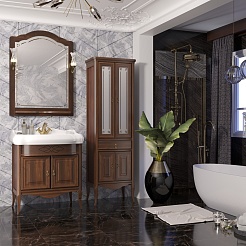 Opadiris Зеркало для ванной Лоренцо 80 орех – фотография-2